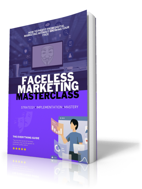 Faceless marketing masterlcass book Cover 3D